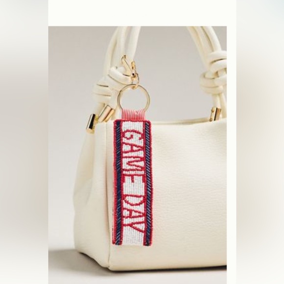 Anthropologie Accessories - Anthropologie Red White Blue Beaded Key Wristlet